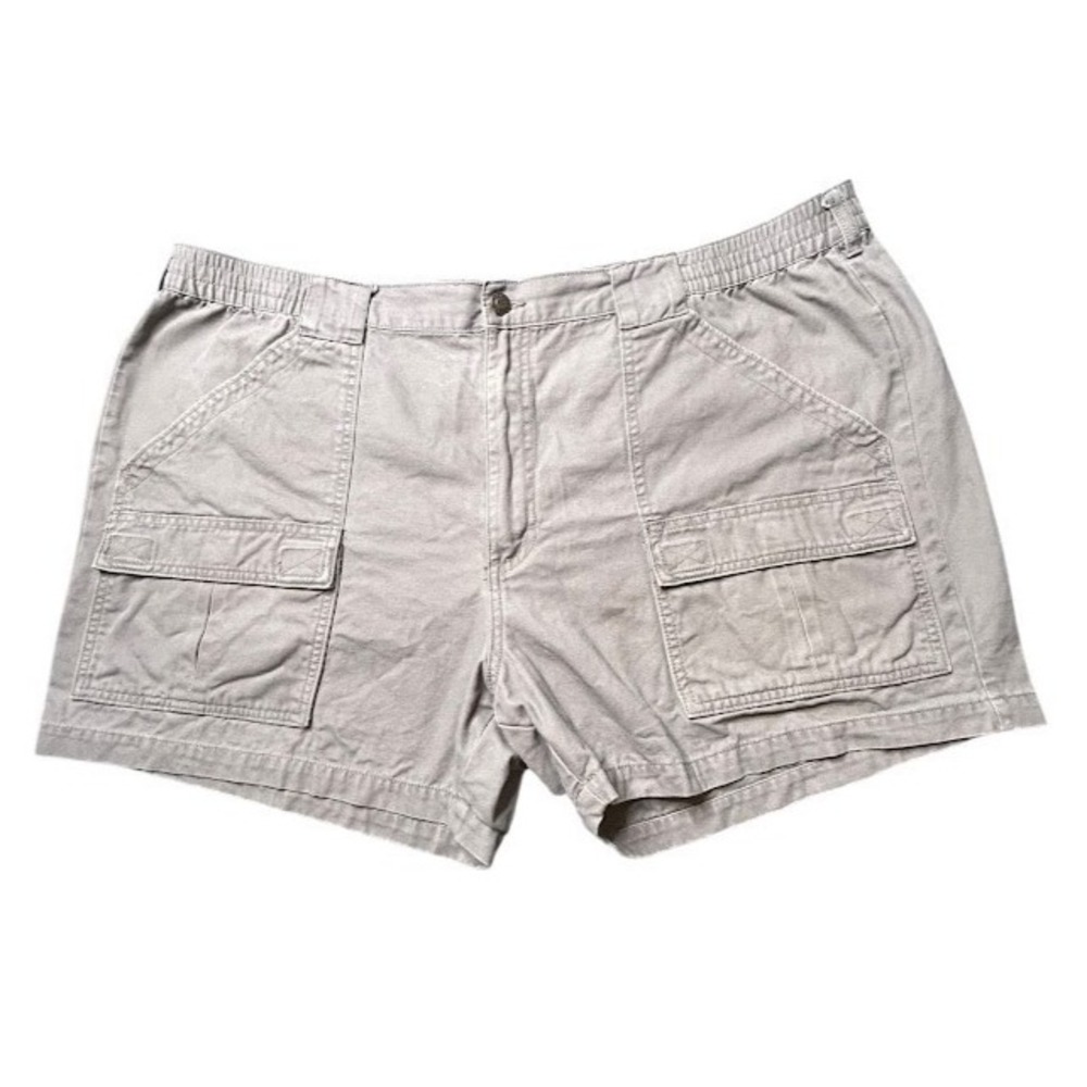 Red Head Brand Co Cargo Shorts Mens Size 46 Multiple Pockets in Gray 100% Cotton